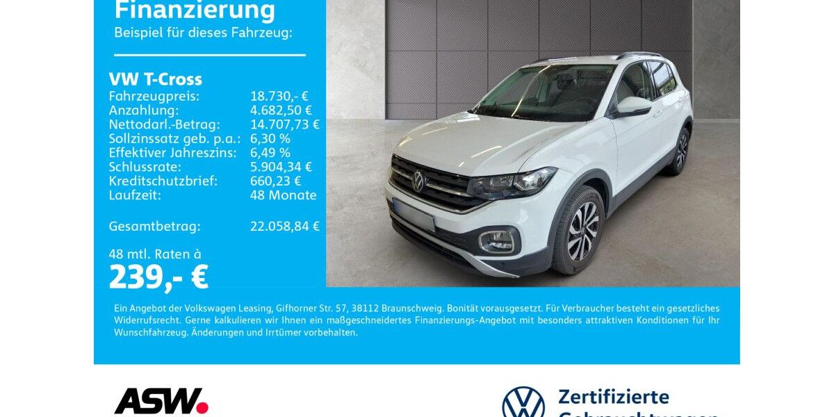 VW T-Cross 56.300 km 18.730 &euro; Bad Rappenau 74906