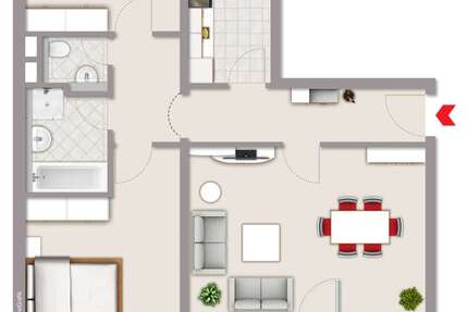 Wohnung Rastatt - 3 Zimmer, 78 m&sup2;, 265.000&euro; | Angebot:24895500