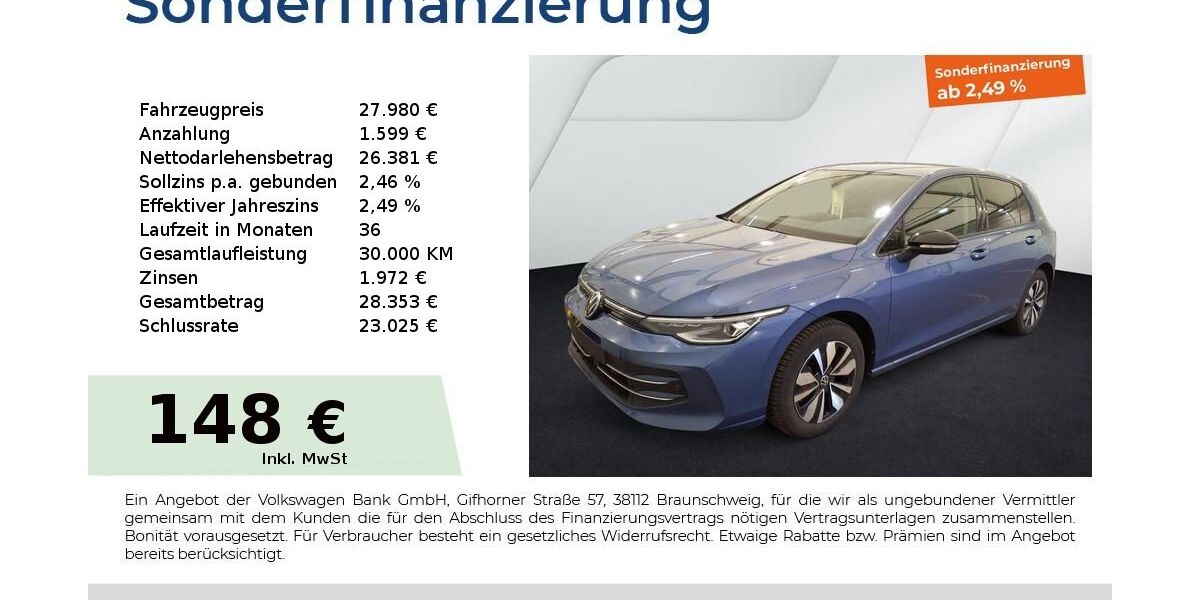 VW Golf 24.200 km 27.980 &euro; Fürth 90763
