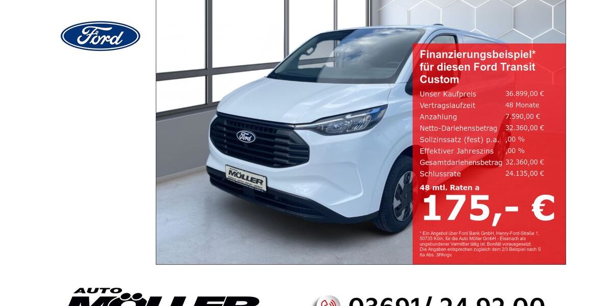 Ford Transit Custom 2.500 km 36.899 &euro; Eisenach 99817