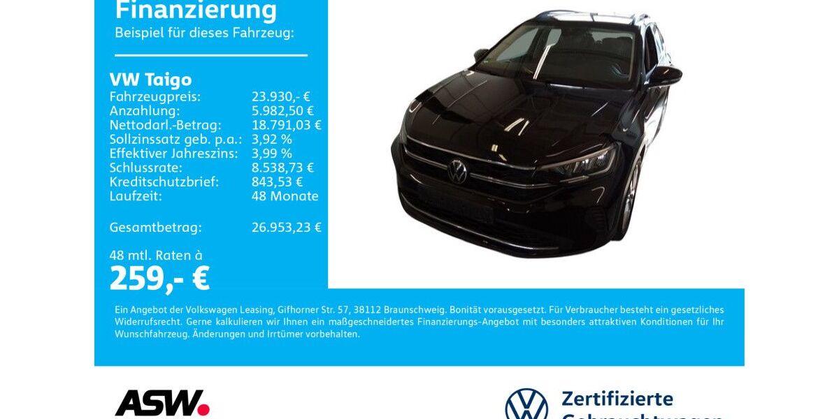 VW Taigo 28.200 km 23.930 &euro; Neckarsulm 74172
