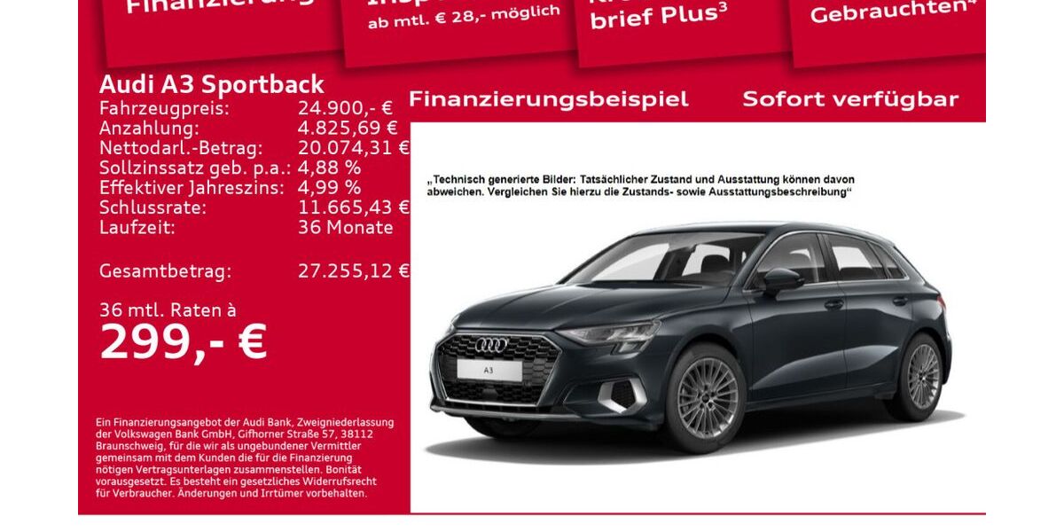 Audi A3 48.400 km 24.900 &euro; Berlin 12489