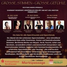 Die etwas andere Operngala - moderiert, erklärt und voller Emotionen 18.07.2026 Franz-Liszt-Halle Schloss Sondershausen