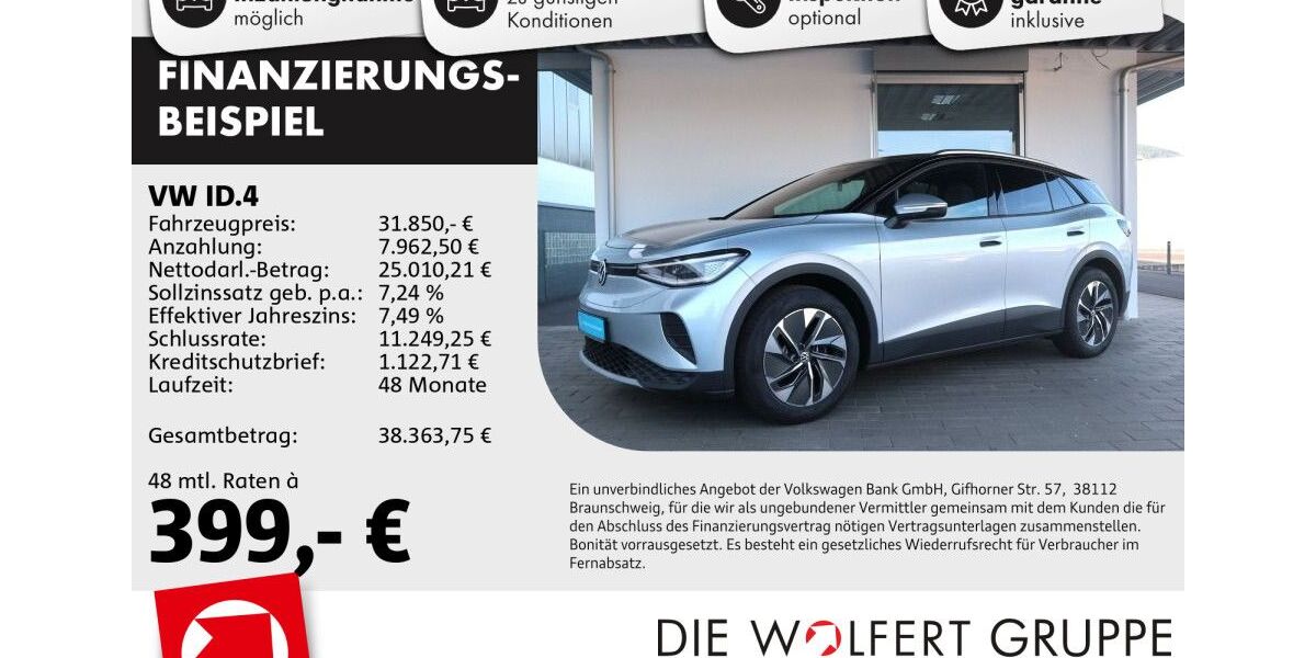 VW ID.4 9.200 km 31.850 &euro; Buergstadt 63927