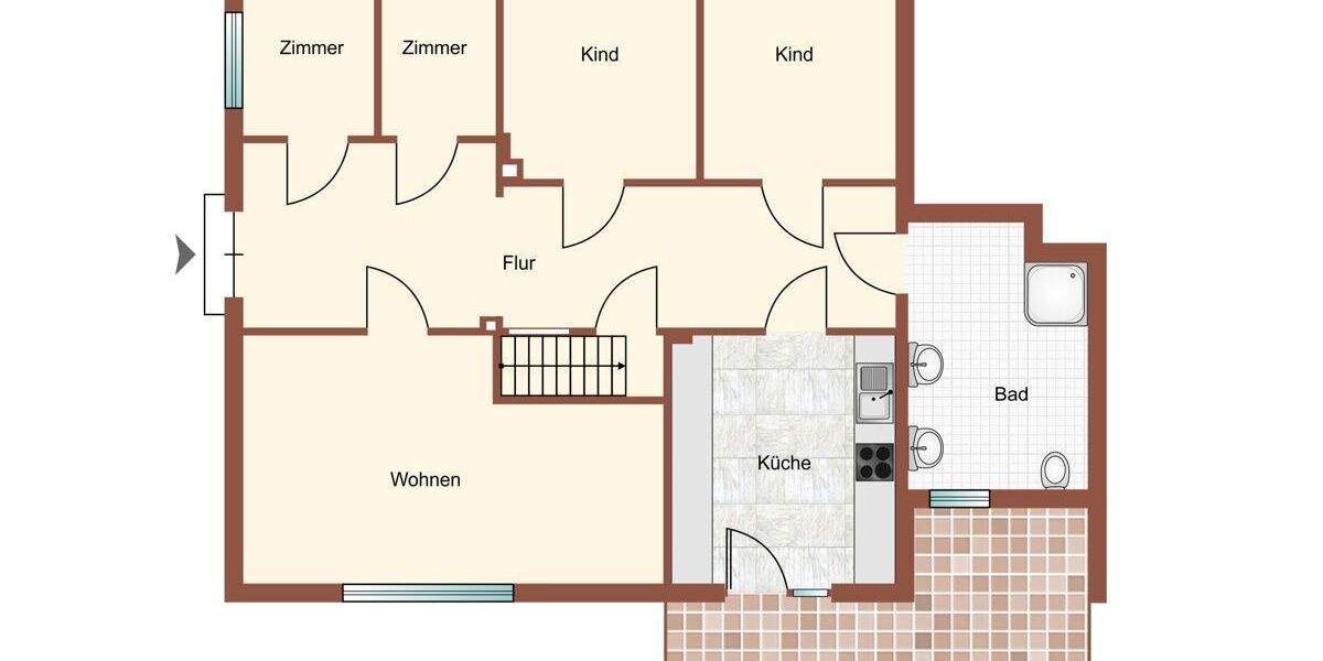 Etagenwohnung Schiffdorf / Sellstedt Sellstedt - 4 Zimmer, 112 m&sup2;, 119.000&euro; | Angebot:25730358