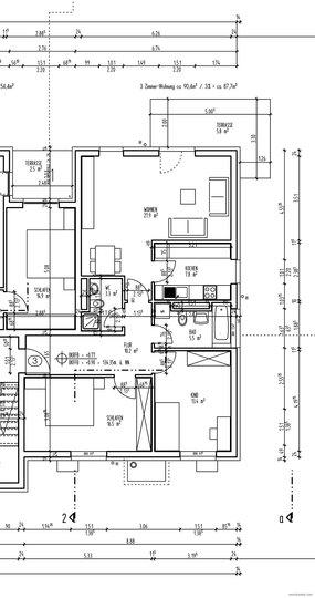 Erdgeschoßwohnung Frankfurt am Main Sachsenhausen Süd - 3 Zimmer, 88 m&sup2;, 1.490&euro; | Angebot:26286569