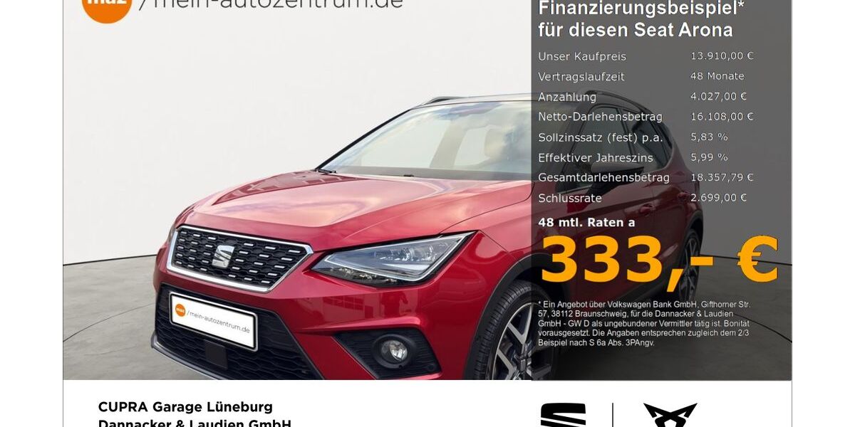 Seat Arona 62.001 km 13.910 &euro; Lüneburg 21337