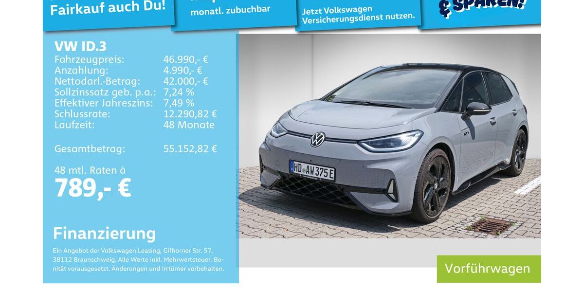 VW ID.3 9.900 km 46.520 &euro; Mannheim 68309