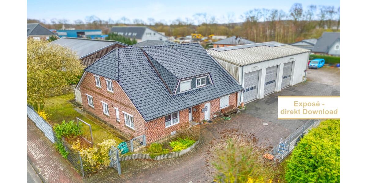 EFH + ELW + Gewerbe (-Halle) - Drei auf einen Streich! - Zweifamilienhaus Großenaspe | Angebot:25904220