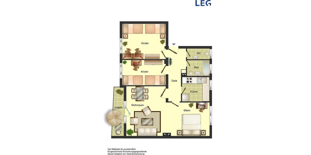 Erdgeschoßwohnung Duisburg Walsum - 4 Zimmer, 84 m&sup2;, 729&euro; | Angebot:26646852