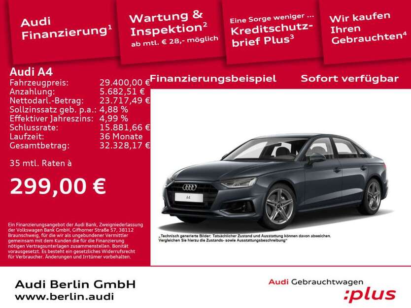 Audi A4 50.700 km 29.400 € Berlin 10587