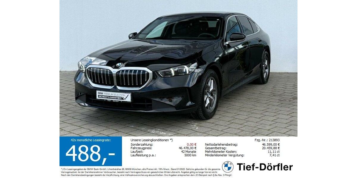 BMW 520 11.100 km 46.250 &euro; Marktsteft 97342