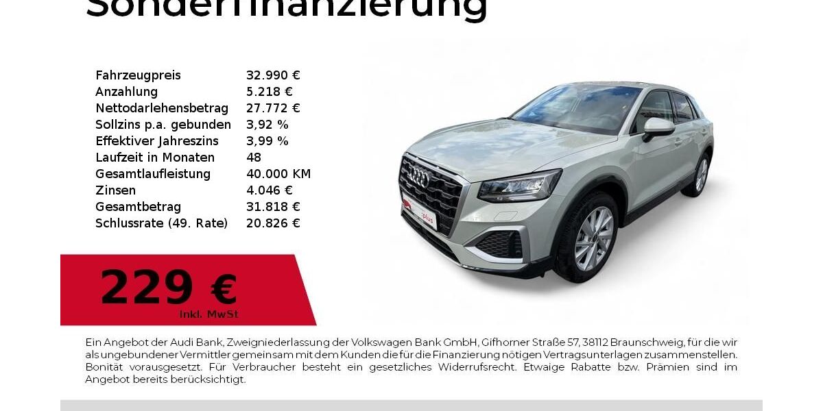Audi Q2 8.991 km 32.990 € Dessau-Roßlau 06844