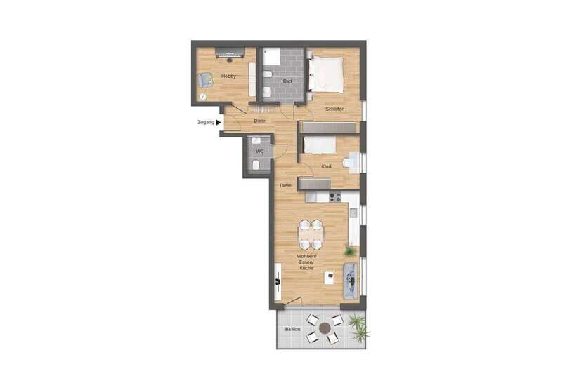 Wohnung zum Kaufen in Rudersberg-Oberndorf 440.000 € 91.16 m²