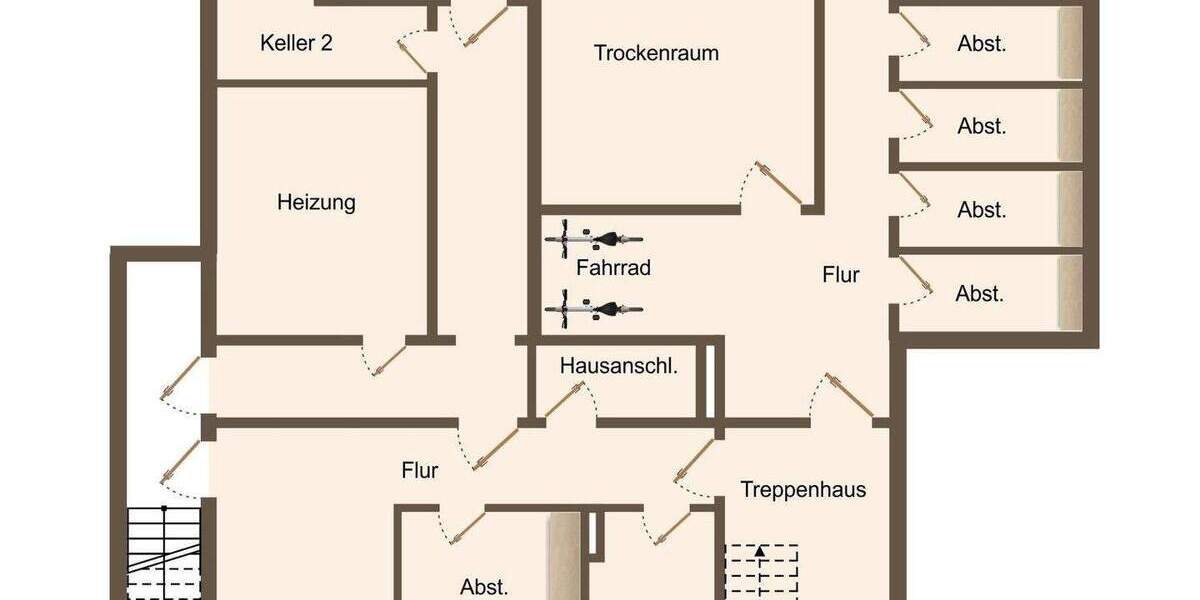 Etagenwohnung Vechta - 2 Zimmer, 61 m&sup2;, 185.000&euro; | Angebot:25694345