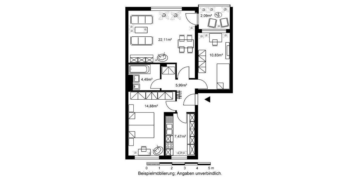 Etagenwohnung Wiesbaden Dotzheim - 3 Zimmer, 67 m&sup2;, 790&euro; | Angebot:25970830