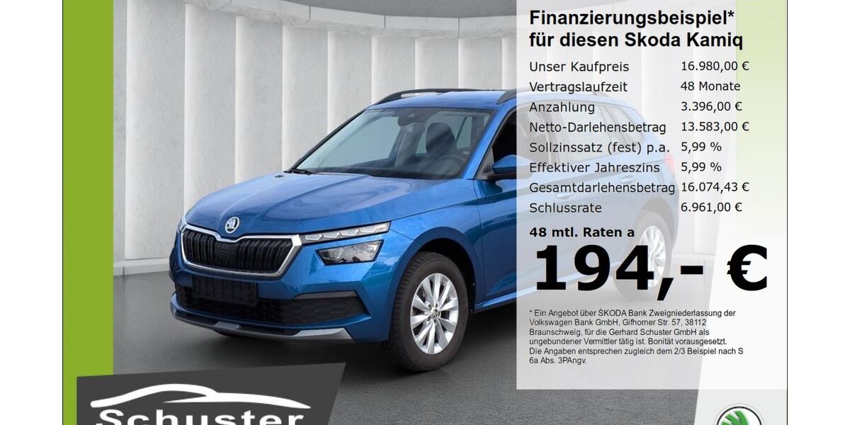 Skoda Kamiq 60.875 km 16.479 &euro; Ruhstorf 94099