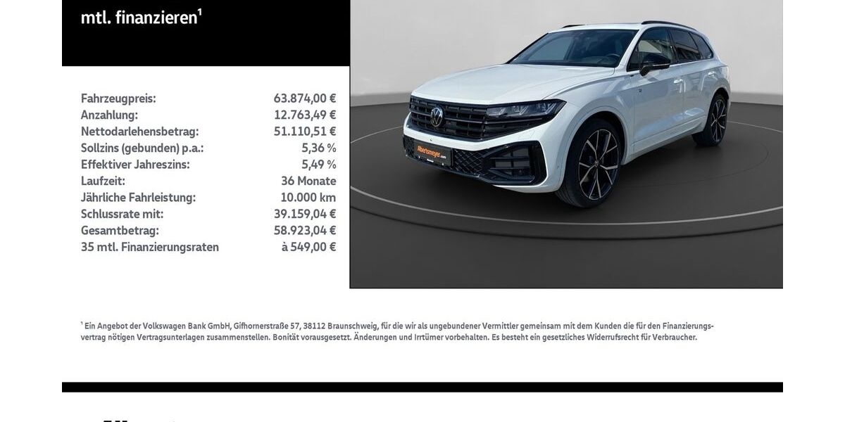 VW Touareg 67.524 km 63.874 &euro; Leinefelde-Worbis/DE 37327