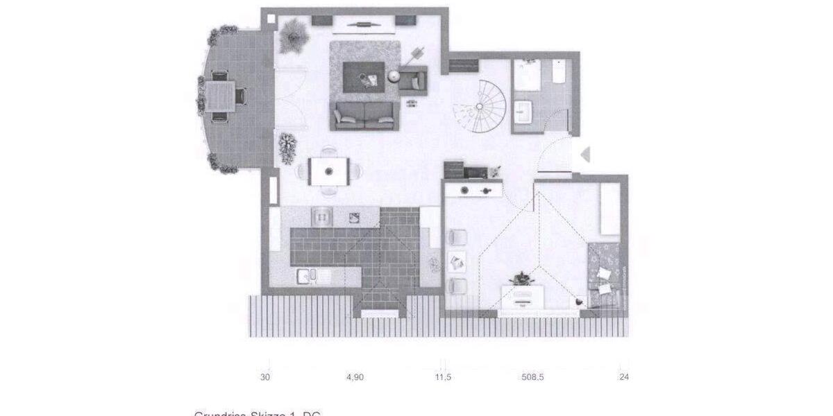 Maisonettenwohnung Meersburg - 3.5 Zimmer, 105 m&sup2;, 1.220&euro; | Angebot:26129580