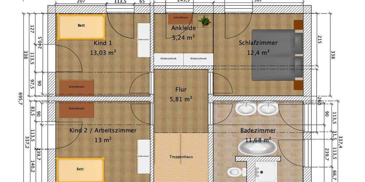 Doppelhaushälfte Ellingen - 4 Zimmer, 127 m&sup2;, 1.650&euro; | Angebot:25820767