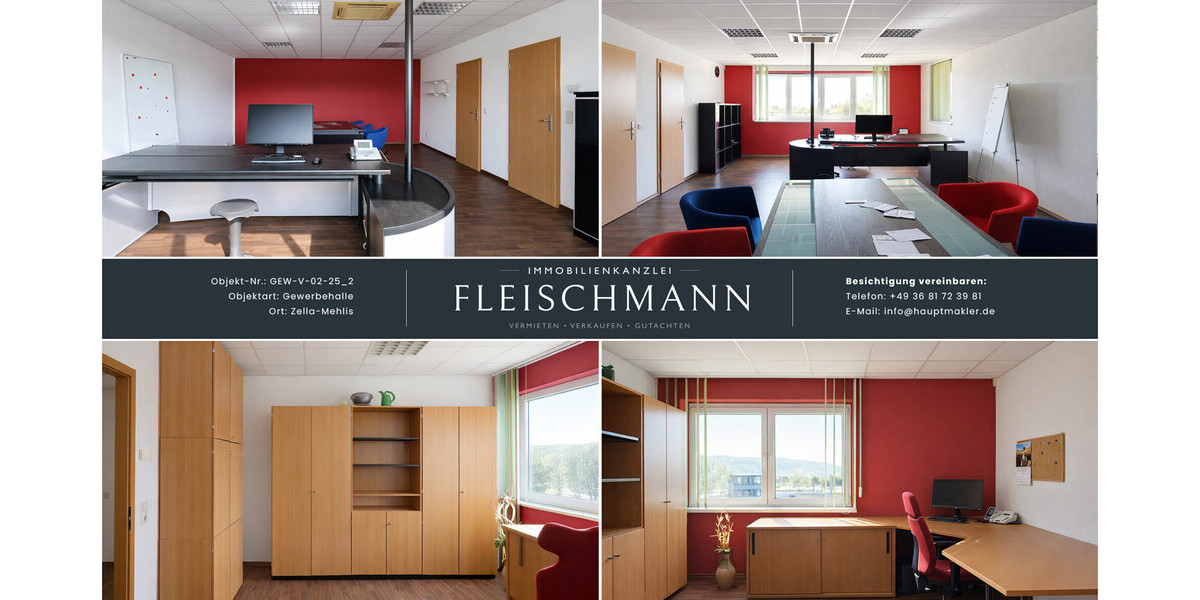 Moderne Gewerbeimmobilie mit klimatisierter Halle und Einliegerwohnung - Gewerbeobjekt Zella-Mehlis Mehlis | Angebot:26629637