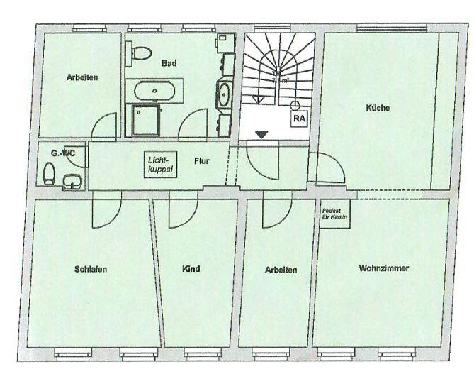 Etagenwohnung Cottbus Brunschwig - 5 Zimmer, 102 m&sup2;, 280.000&euro; | Angebot:26284618