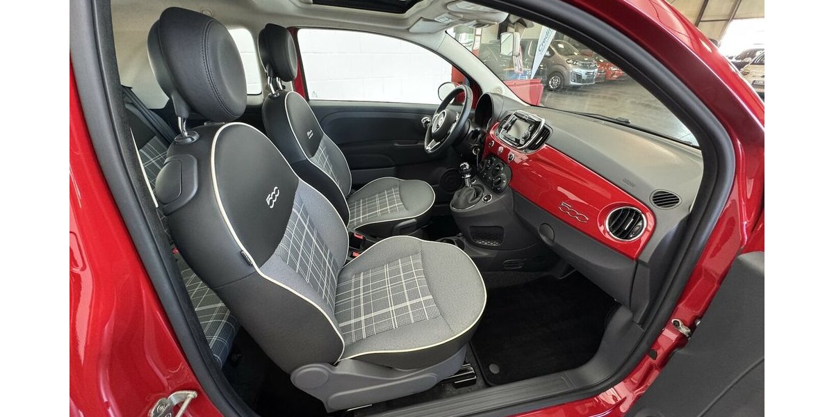 Fiat 500 0.9 TwinAir Lounge Schiebedach Klima PDC 50.900 km 9.595 &euro; Lich 35423