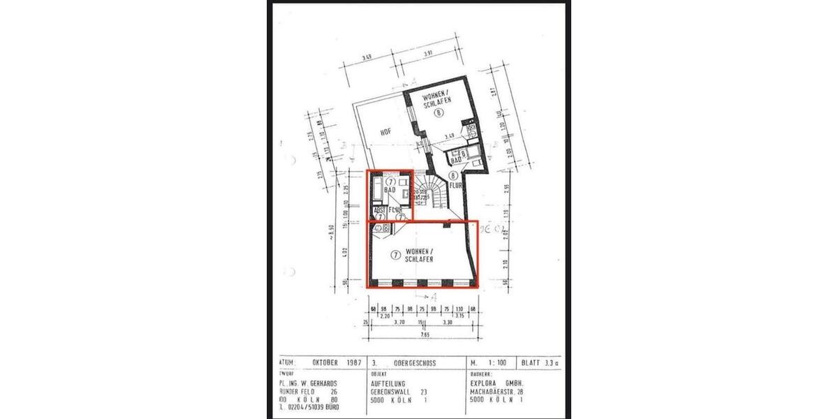 Etagenwohnung Köln Innenstadt - 1.5 Zimmer, 36 m&sup2;, 295.000&euro; | Angebot:25079523