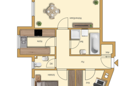 Wohnung Öhringen Möhrig - 3 Zimmer, 70 m&sup2;, 209.000&euro; | Angebot:26959992
