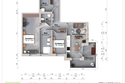 Wohnung Bernau bei Berlin - 3 Zimmer, 85 m&sup2;, 1.280&euro; | Angebot:26682802