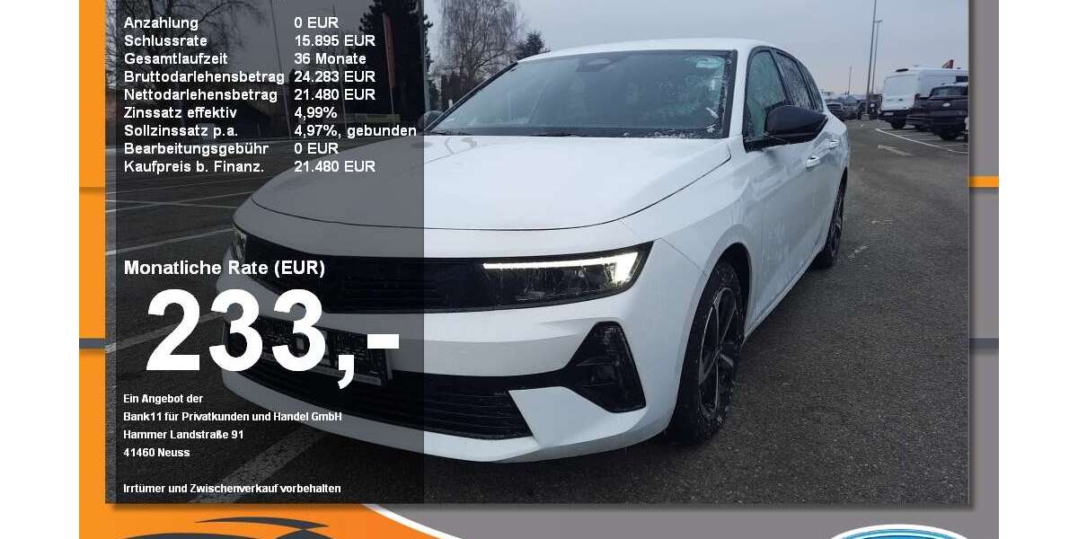 Opel Astra 9.500 km 19.980 &euro; Mühldorf 84453