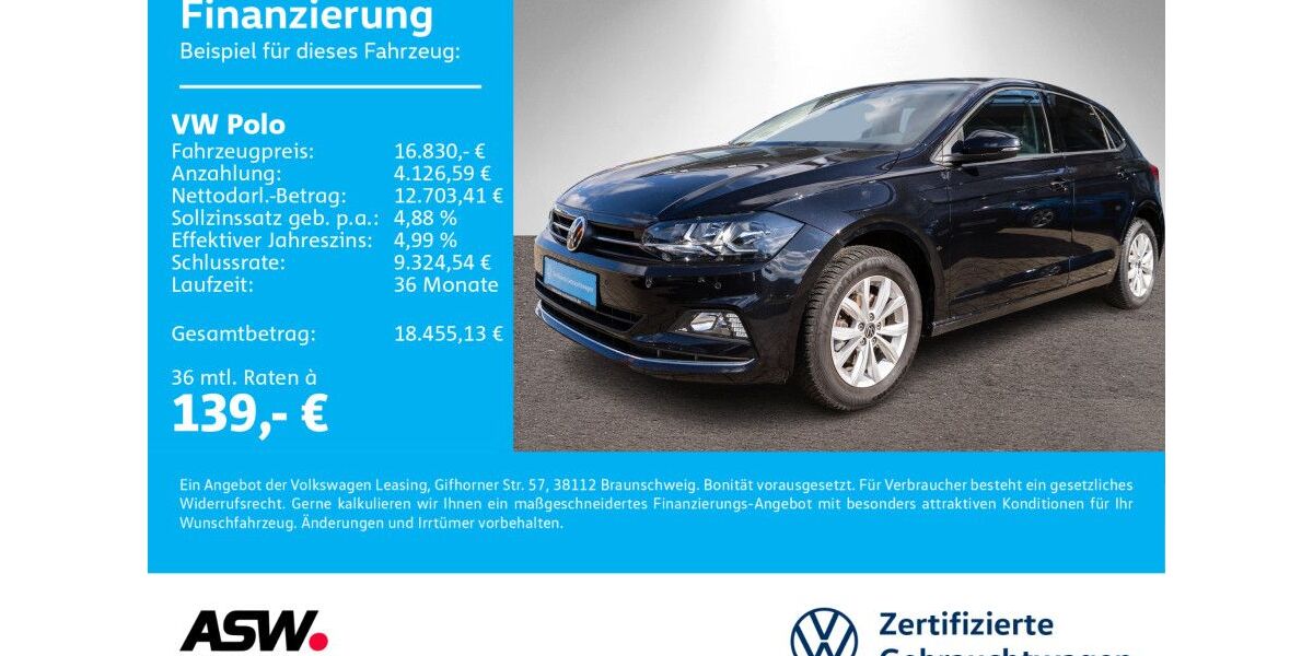 VW Polo 28.246 km 16.830 € Neckarsulm 74172