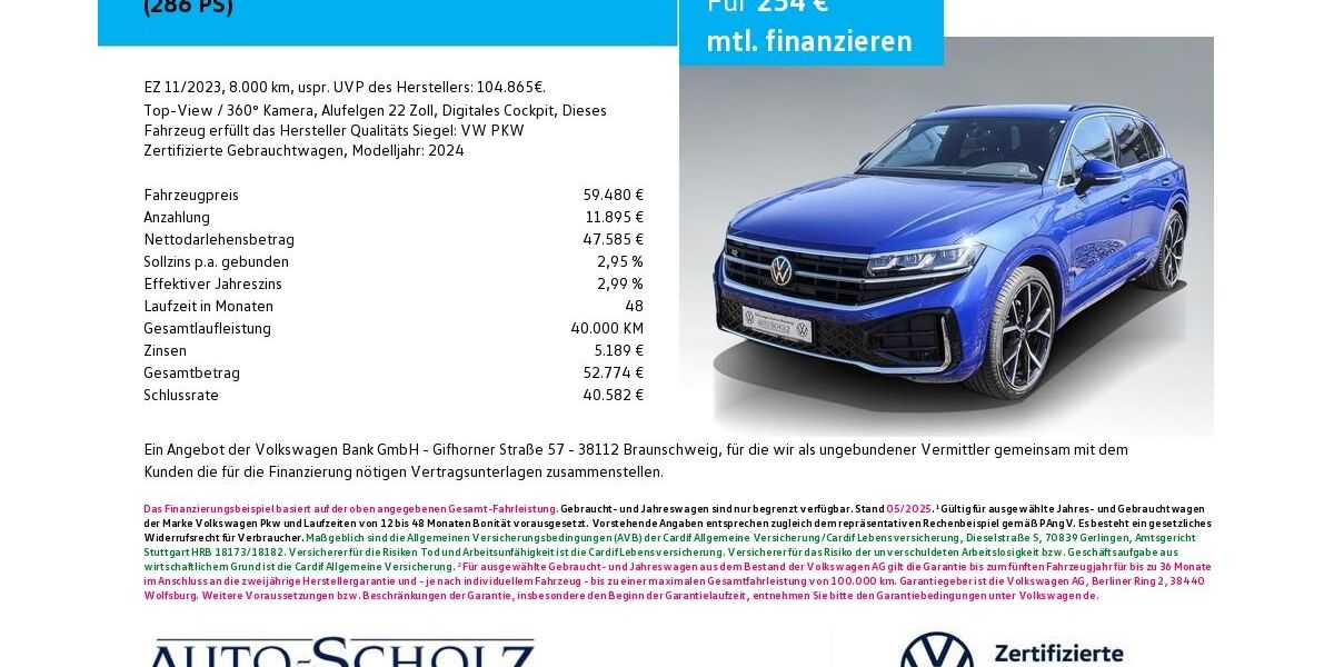 VW Touareg 8.000 km 59.480 &euro; Bayreuth 95448