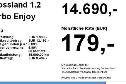 Opel Crossland 60.010 km 14.690 &euro; München 81673