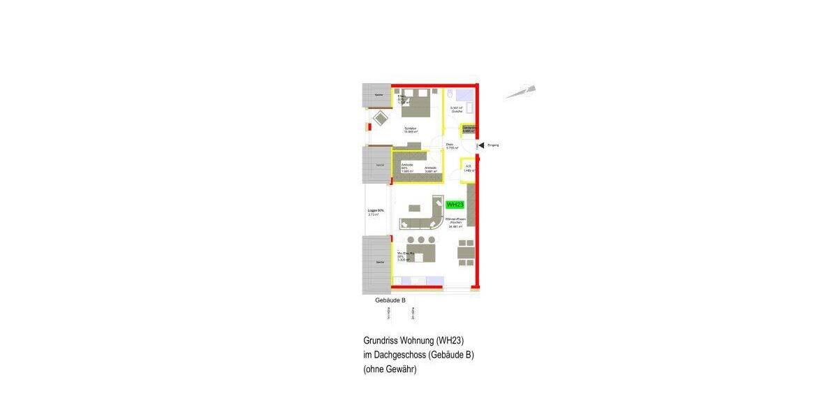 Etagenwohnung Konz Könen - 3 Zimmer, 66 m&sup2;, 261.360&euro; | Angebot:26815849