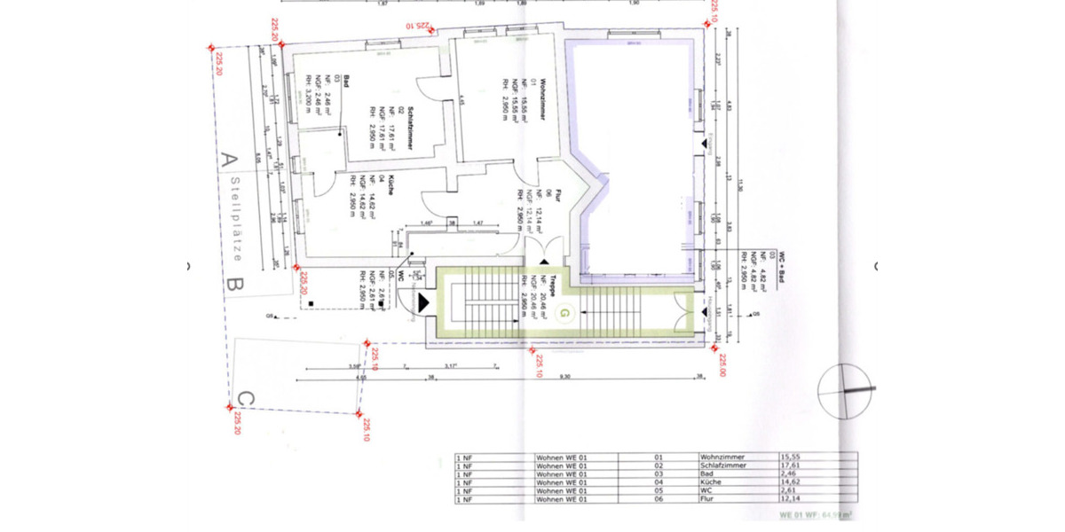 Etagenwohnung Weimar Westvorstadt - 2 Zimmer, 65 m&sup2;, 690&euro; | Angebot:25567029