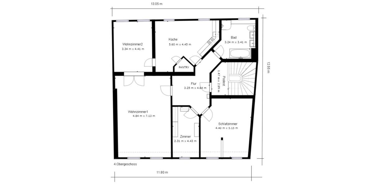 Dachgeschoßwohnung Rostock - 4 Zimmer, 126 m&sup2;, 1.750&euro; | Angebot:25326701