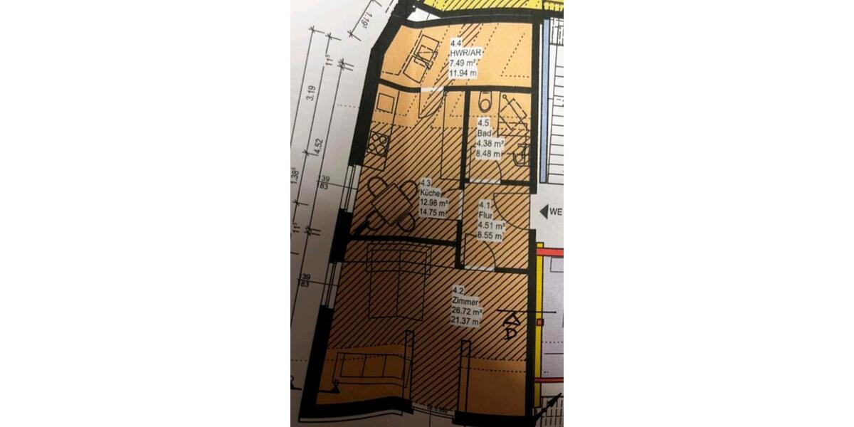 Dachgeschoßwohnung Malchin - 1.5 Zimmer, 47 m&sup2;, 470&euro; | Angebot:26301297