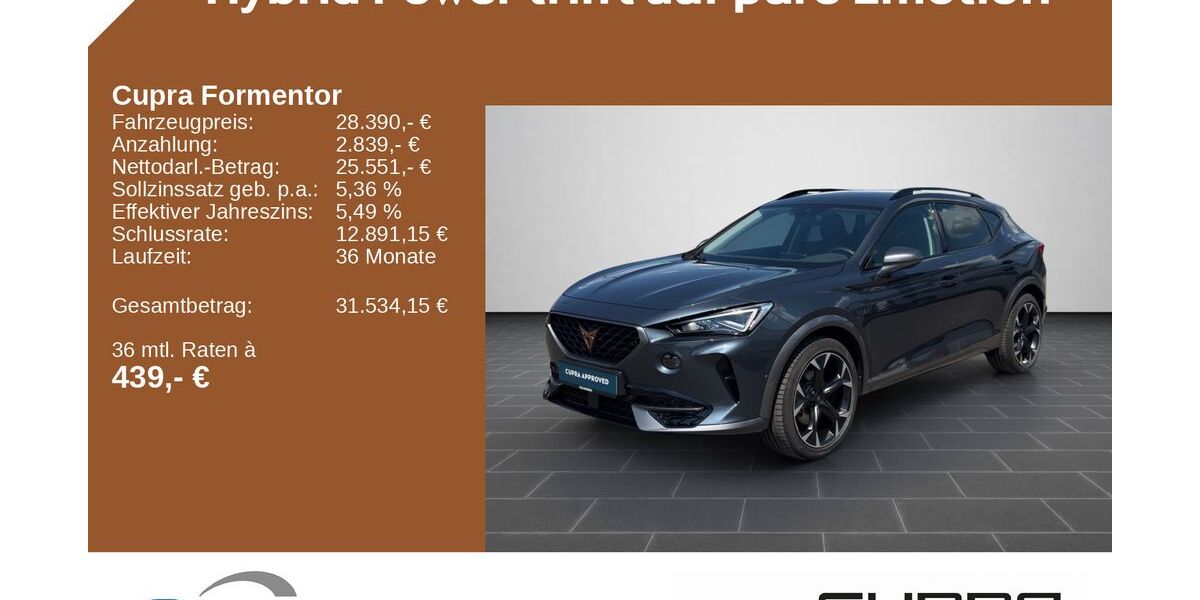 Cupra Formentor 33.243 km 28.390 &euro; Simmern 55469