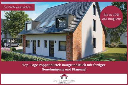 Sehr gefragte Lage! Baugrundstück in Poppenbüttel mit Baugenehmigung für ein Doppelhaus zimmer