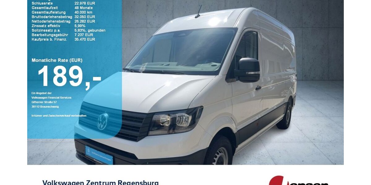 VW Crafter 1.666 km 35.470 &euro; Regensburg 93053