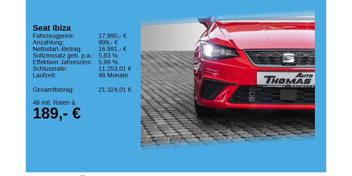 Seat Ibiza 16.770 km 17.490 &euro; Bonn 53227