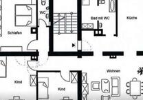 Möblierte, zentrale 4 Zimmerwohnung, EBK, Balkon 15.8.25-14.8.26