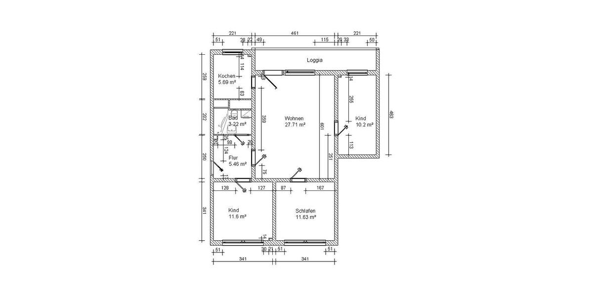Etagenwohnung Wilkau-Haßlau Haßlau - 4 Zimmer, 81 m&sup2;, 510&euro; | Angebot:24808346
