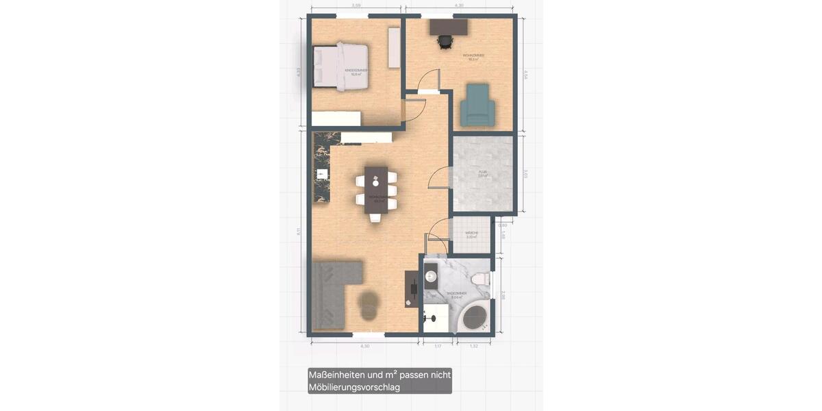 Etagenwohnung Bad Bocklet - 3 Zimmer, 90 m&sup2;, 795&euro; | Angebot:26688605