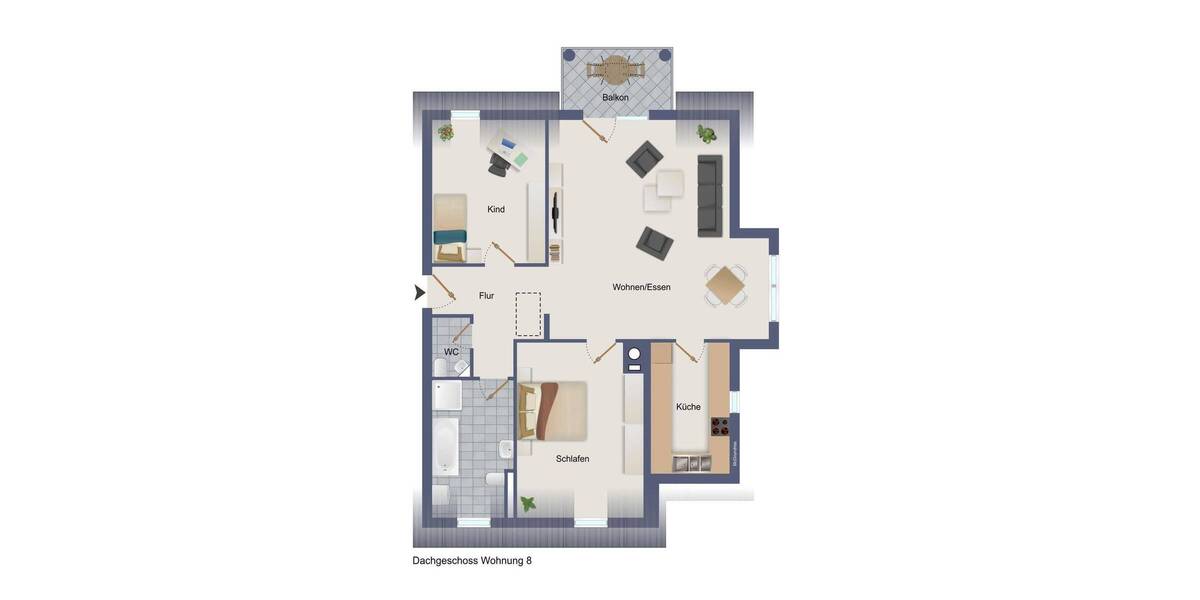 Etagenwohnung Bad Buchau - 3 Zimmer, 88 m&sup2;, 249.000&euro; | Angebot:26036889