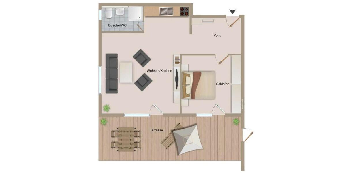 Etagenwohnung Meßkirch - 2 Zimmer, 56 m&sup2;, 760&euro; | Angebot:26395476