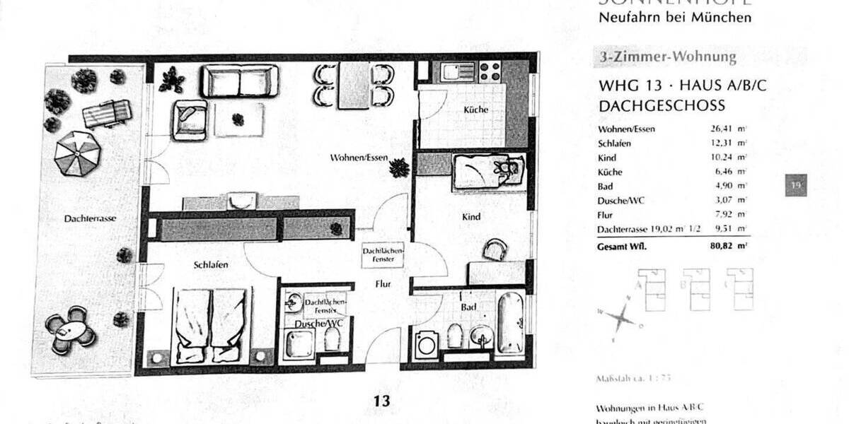 Etagenwohnung Neufahrn bei Freising Neufahrn - 3 Zimmer, 81 m&sup2;, 499.900&euro; | Angebot:25700647