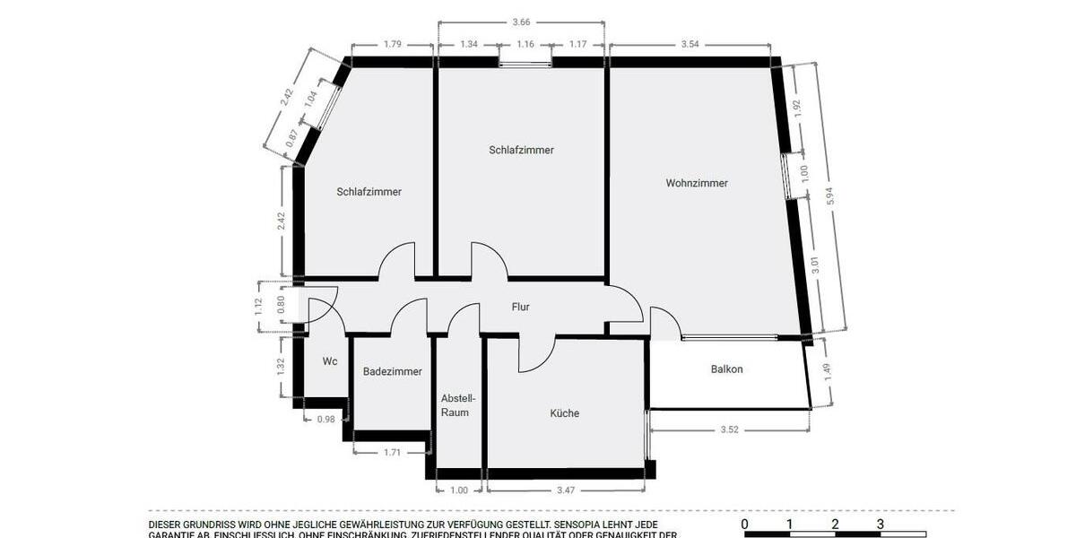 Etagenwohnung Schweinfurt Haardt - 3 Zimmer, 87 m&sup2;, 219.000&euro; | Angebot:26212457