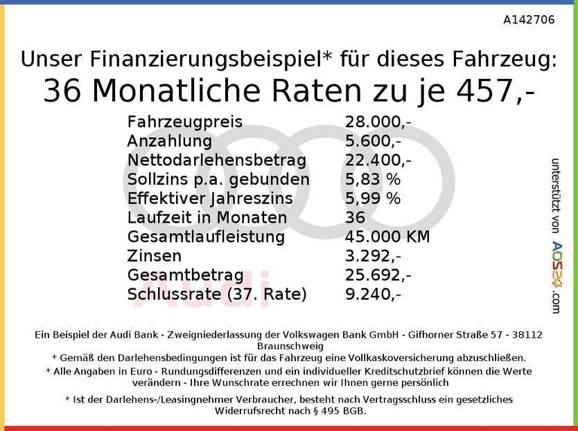 Audi A3 72.529 km 28.000 € Sankt Augustin-Menden 53757